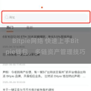 Bitpie网络 快速上手Bitpie钱包，多链资产管理技巧