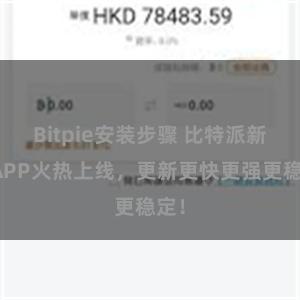 Bitpie安装步骤 比特派新版APP火热上线，更新更快更强更稳定！