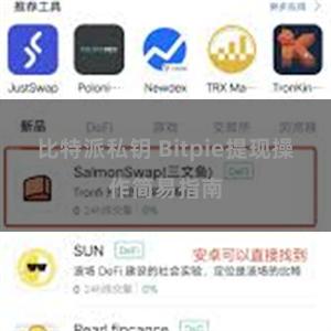 比特派私钥 Bitpie提现操作简易指南