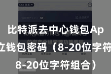 比特派去中心钱包App  竖立钱包密码（8-20位字符组合）