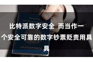 比特派数字安全  而当作一个安全可靠的数字钞票贬责用具