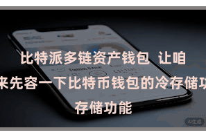 比特派多链资产钱包  让咱们来先容一下比特币钱包的冷存储功能
