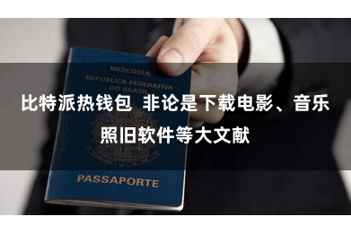 比特派热钱包  非论是下载电影、音乐照旧软件等大文献