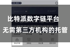 比特派数字链平台  无需第三方机构的托管