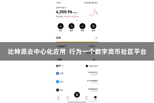 比特派去中心化应用  行为一个数字货币社区平台